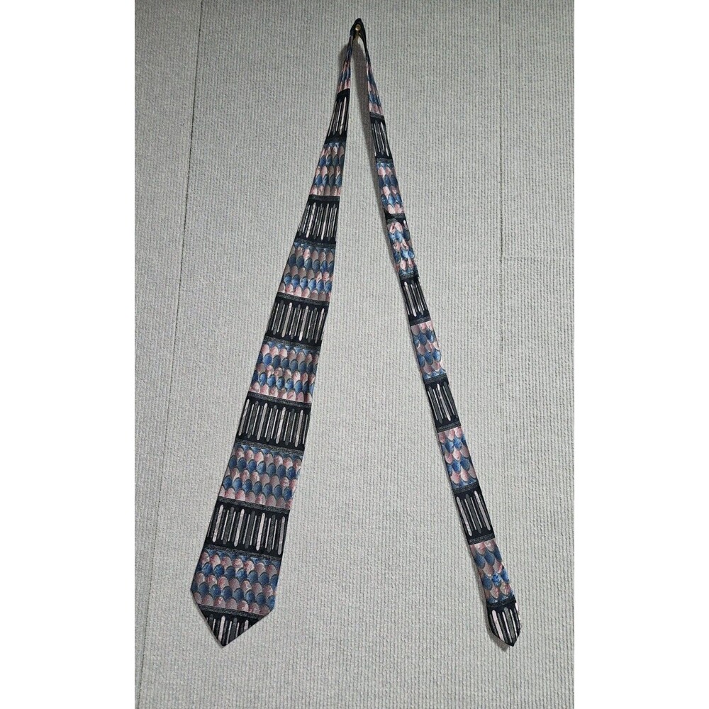 Fratelli Moda Neck Tie 100% Silk Geometric Abstract Handmade in Italy